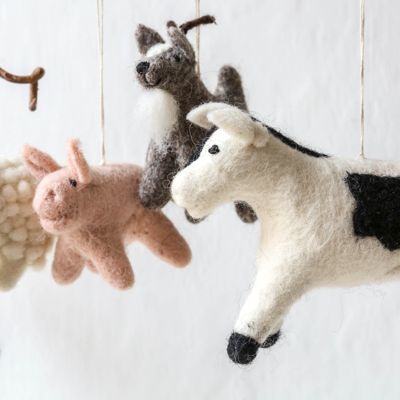 Set of 5 Felt Farm Animal Play Set