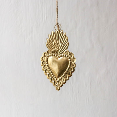 Sacred Heart Decoration - Antique Gold