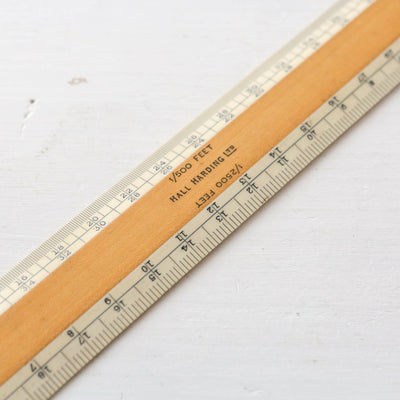 Vintage Acrylic & Boxwood Rule - 25cm