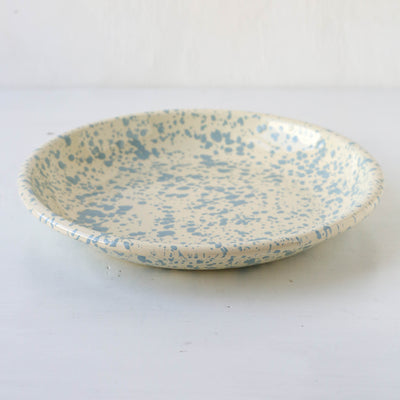 Splatterware Enamel Pasta Plate - Sky Blue
