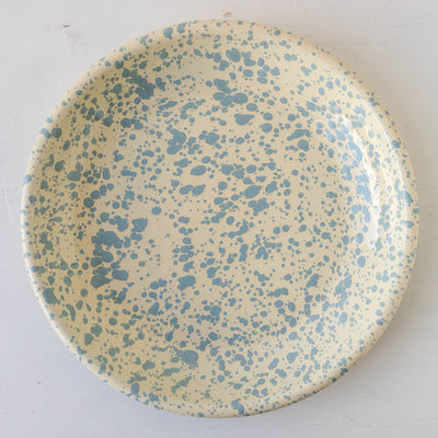 Splatterware Enamel Pasta Plate - Sky Blue