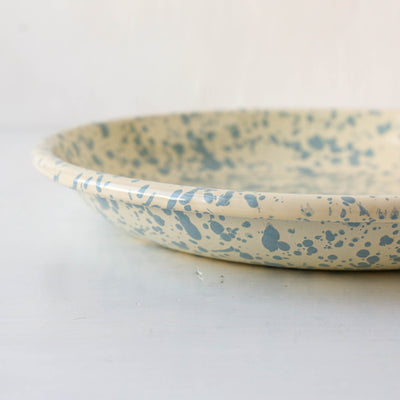 Splatterware Enamel Pasta Plate - Sky Blue