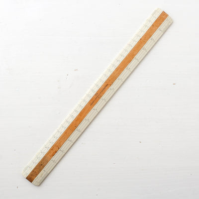 Vintage Acrylic & Wood Scale Rule