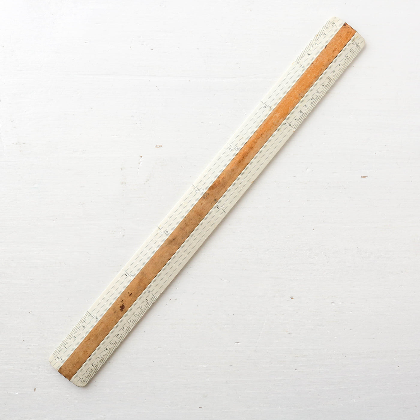 Vintage Acrylic & Wood Scale Rule