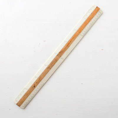 Vintage Acrylic & Wood Scale Rule