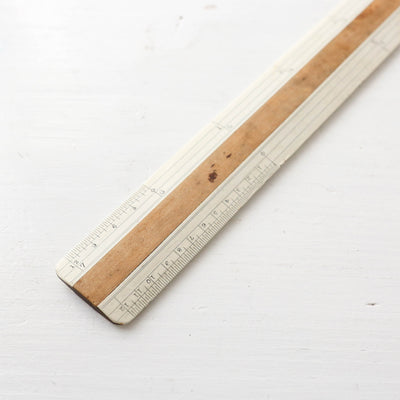 Vintage Acrylic & Wood Scale Rule