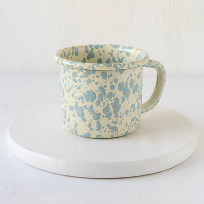 Splatterware Enamel Big Mug - Sky Blue