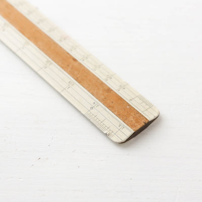 Vintage Acrylic & Wood Scale Rule