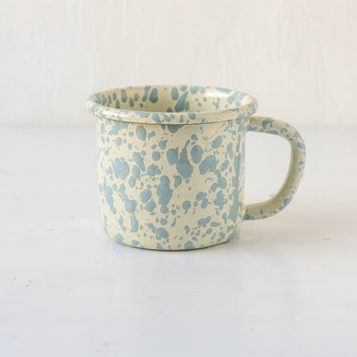 Splatterware Enamel Big Mug - Sky Blue