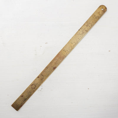 Vintage Brass Inch Rule