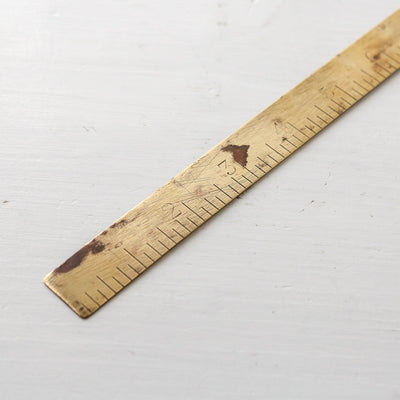 Vintage Brass Inch Rule