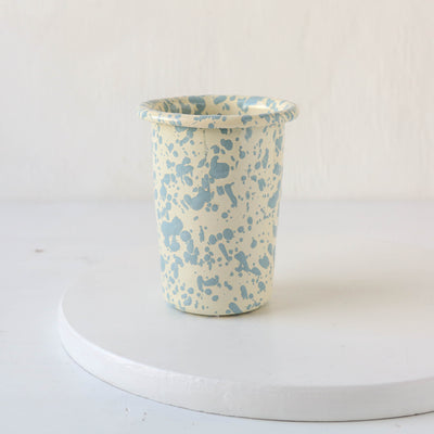 Splatterware Enamel Tumbler - Sky Blue