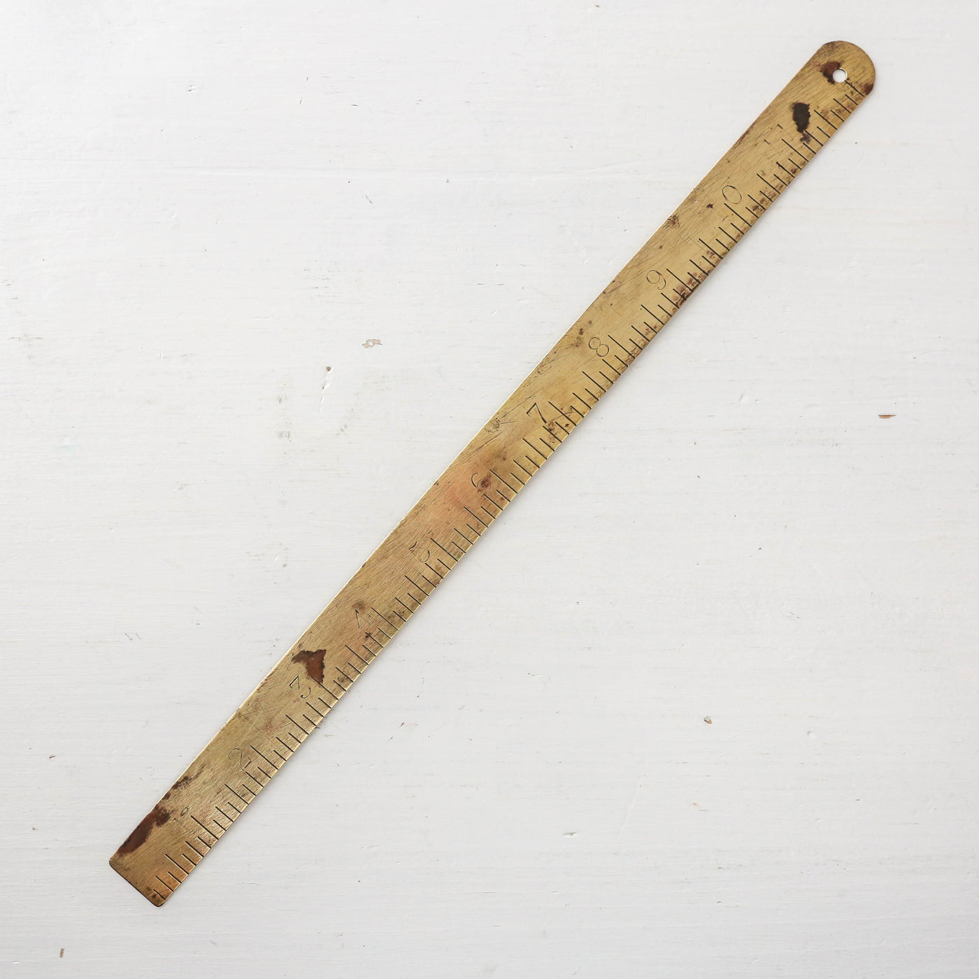 Vintage Brass Inch Rule