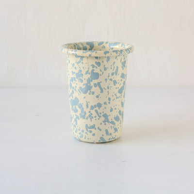 Splatterware Enamel Tumbler - Sky Blue