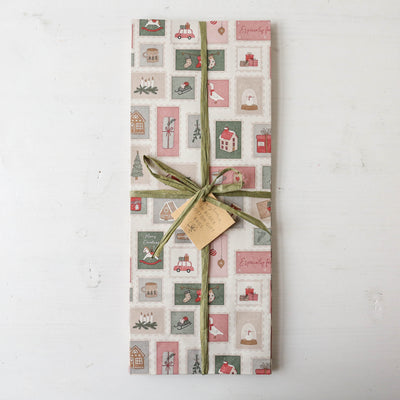 Pack of 10 Christmas Stamp Design Gift Bags - Medium