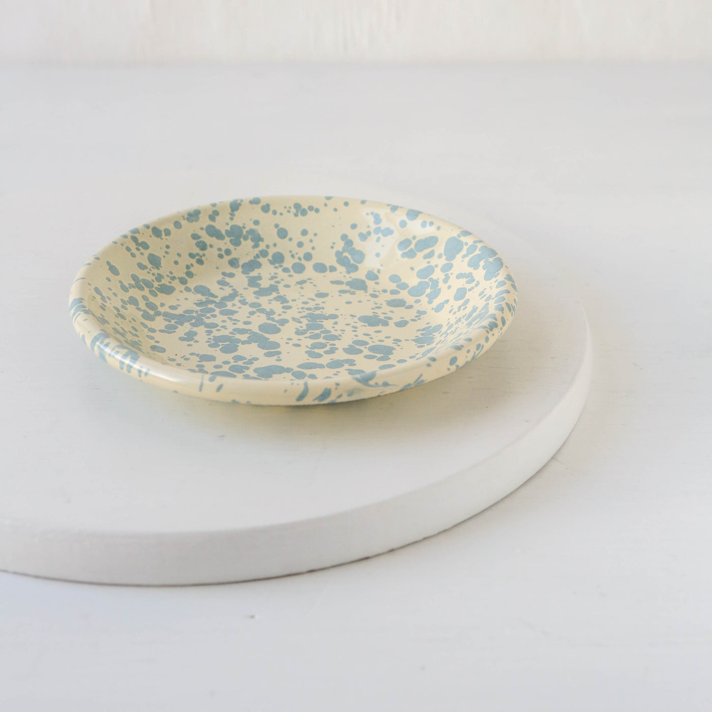 Splatterware Enamel Mini Plate - Sky Blue