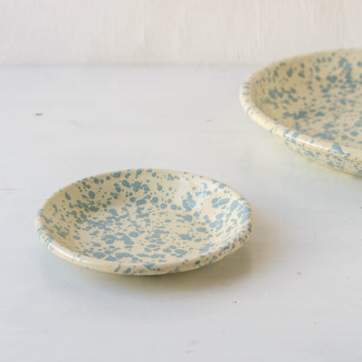 Splatterware Enamel Mini Plate - Sky Blue