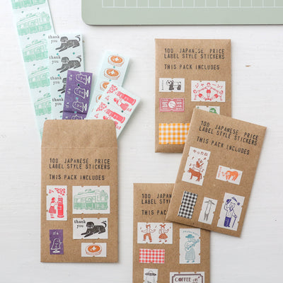 100 Japanese Price Label Style Seal Stickers