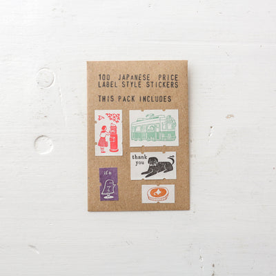 100 Japanese Price Label Style Seal Stickers