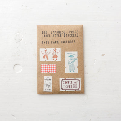 100 Japanese Price Label Style Seal Stickers