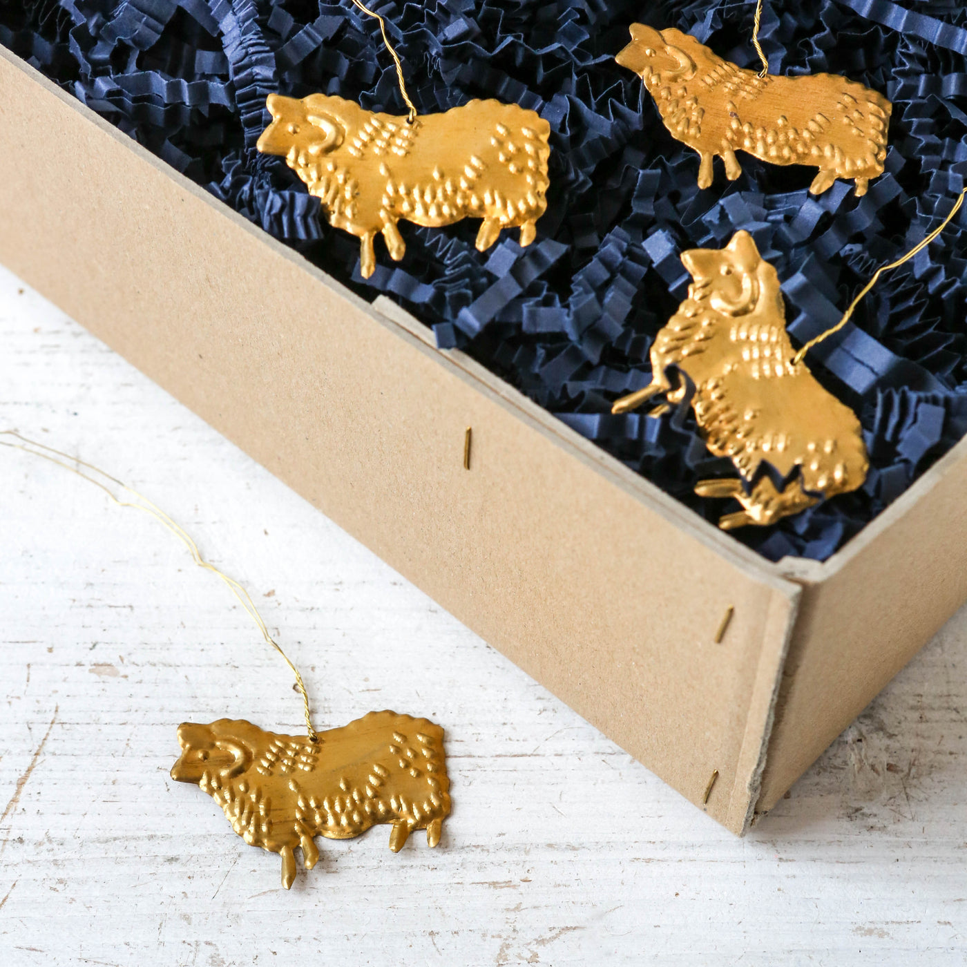 Sheep Decoration - Pressed Antique Brass