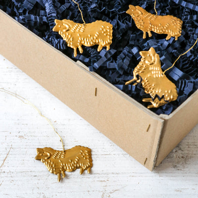 Sheep Decoration - Pressed Antique Brass