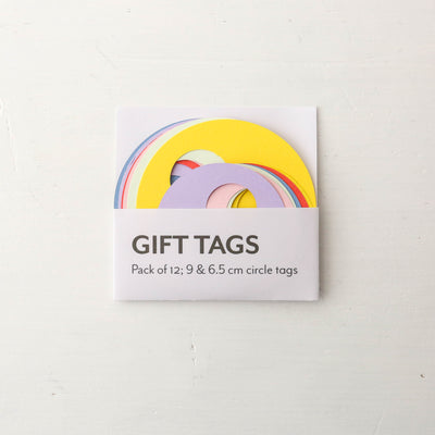 Round Graphic Gift Tags - Pack of 6