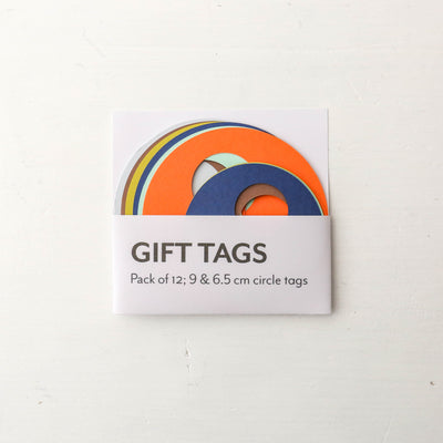 Round Graphic Gift Tags - Pack of 6
