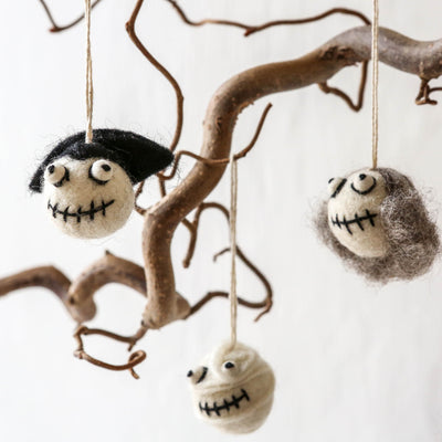 Halloween Shrunken Head Felt Hanging Decoration