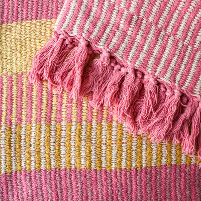 Isnel Recycled Cotton Throw - Pink