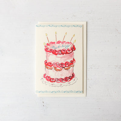 Birthday Gateaux Blue Card