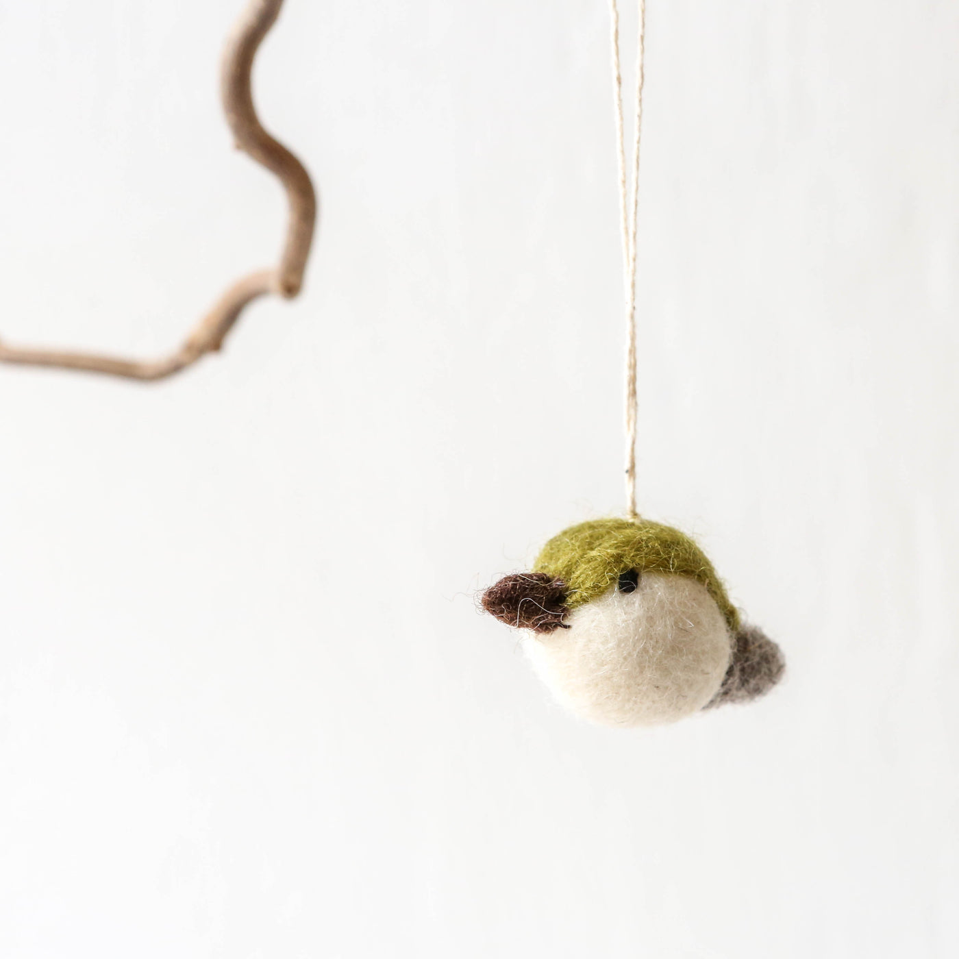 Mini Two Tone Felt Bird Hanging Decoration