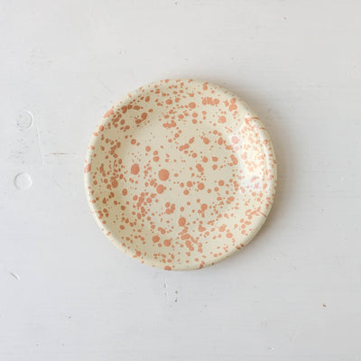 Splatterware Enamel Mini Plate - Peachy Pink