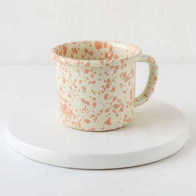 Splatterware Enamel Big Mug - Peachy Pink