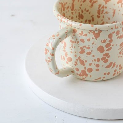 Splatterware Enamel Big Mug - Peachy Pink