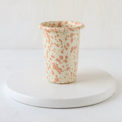 Splatterware Enamel Tumbler - Peachy Pink