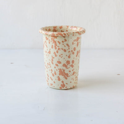 Splatterware Enamel Tumbler - Peachy Pink