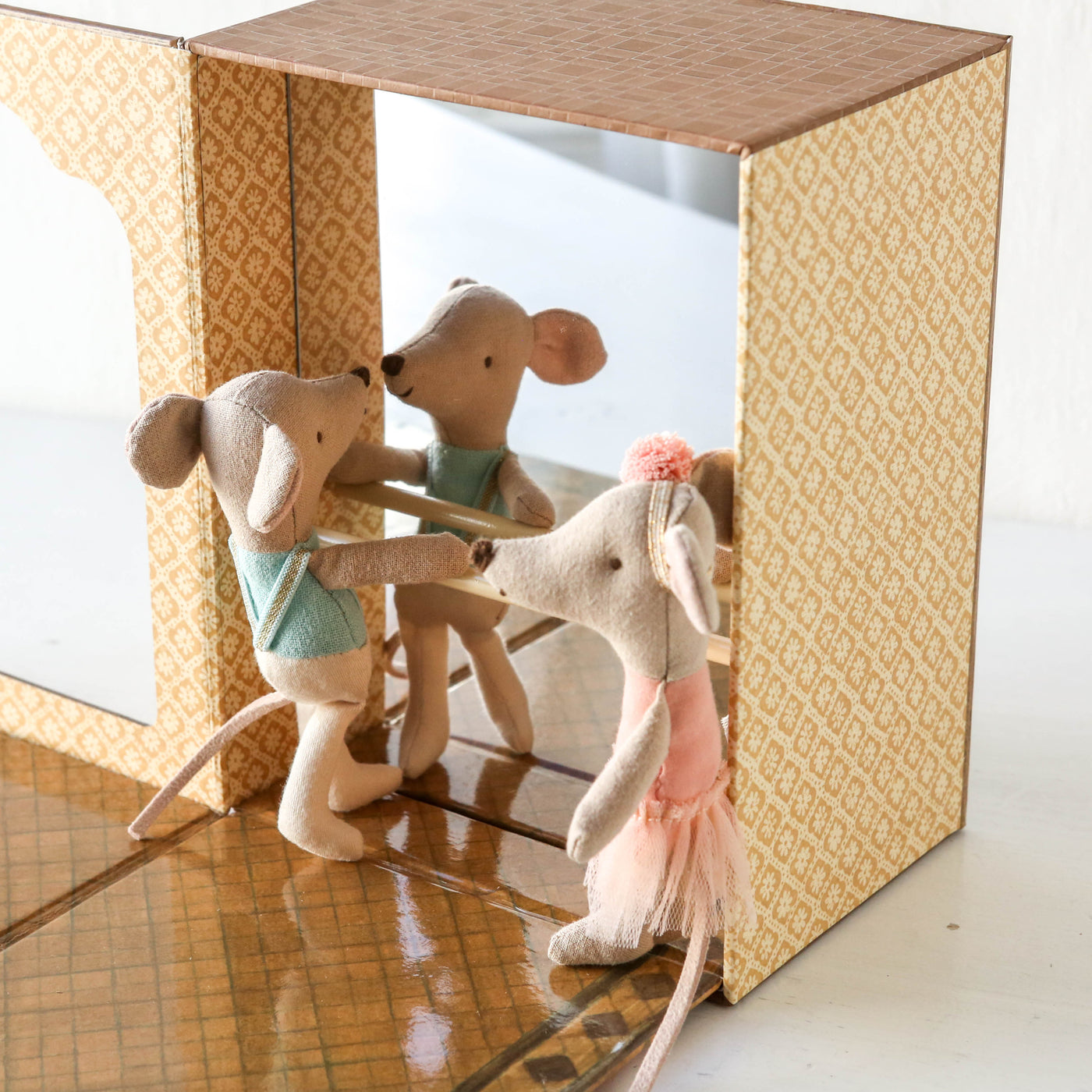 Maileg Ballet Mice in Dance Studio - Little Sister & Brother