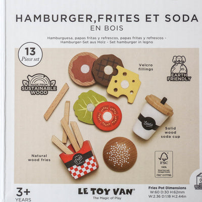 Wooden Gourmet Hamburger Set