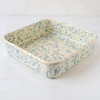 Splatterware Enamel Square Oven Pan - Sky Blue