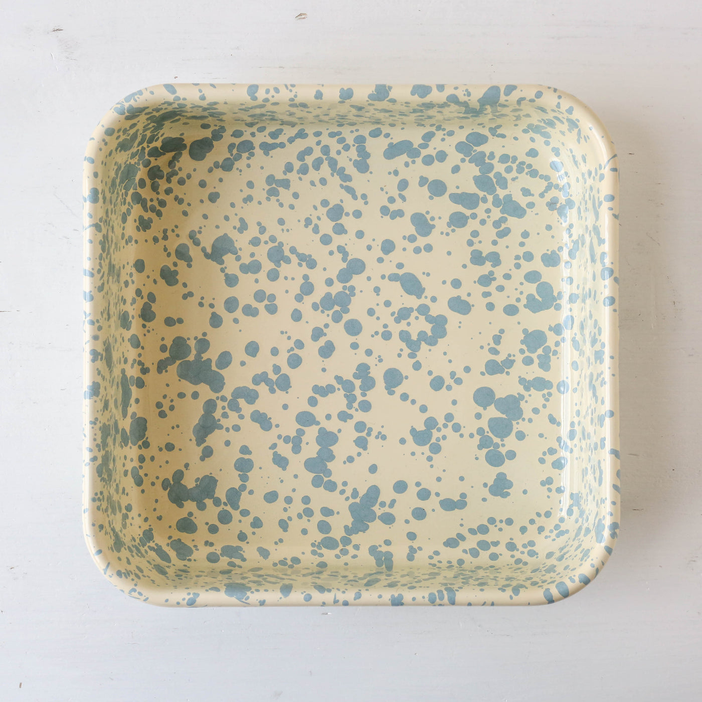Splatterware Enamel Square Oven Pan - Sky Blue