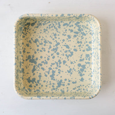 Splatterware Enamel Square Oven Pan - Sky Blue
