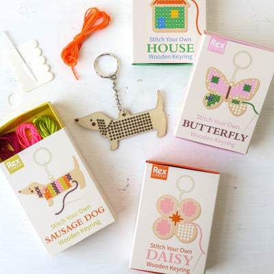 Stitch Your Own Wooden Keyring Kit