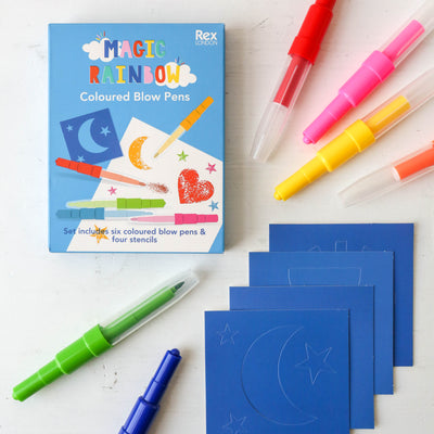 Magic Rainbow Coloured Blow Pens