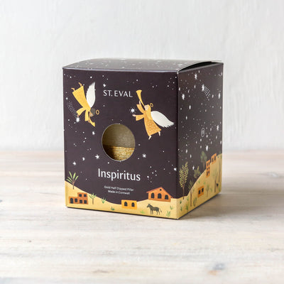 St. Eval Gold Dipped Festive Pillar Candle