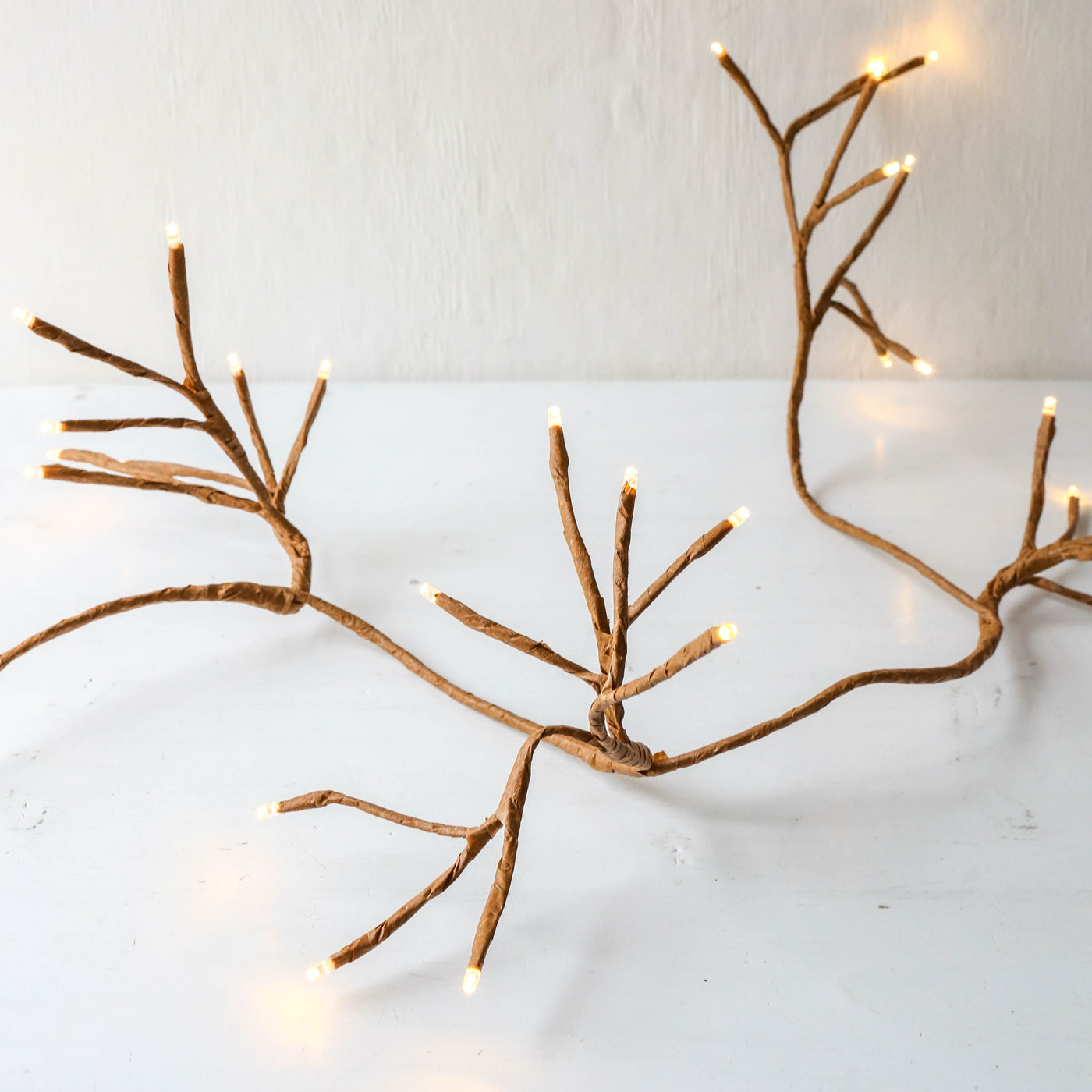 2.5m Illuminated Winter Ivy Branch, Mains & Solar Powered