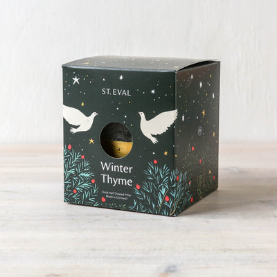 St. Eval Gold Dipped Festive Pillar Candle