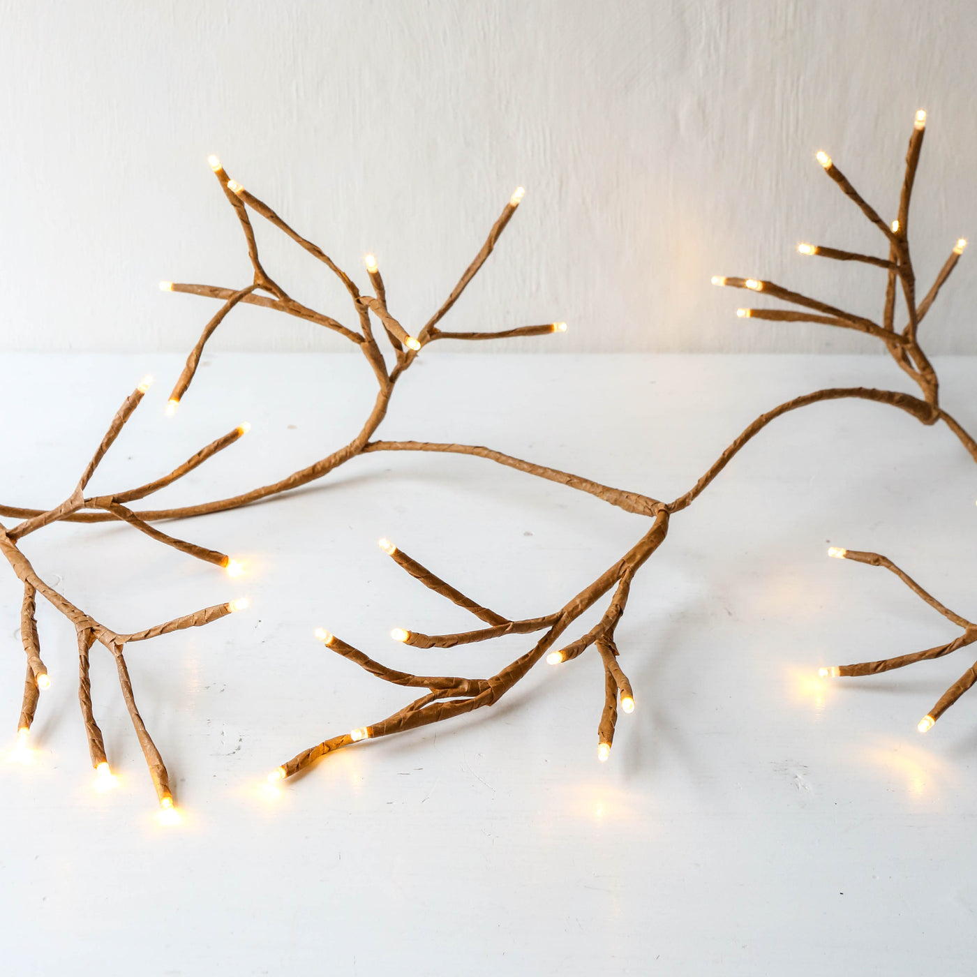 2.5m Illuminated Winter Ivy Branch, Mains & Solar Powered