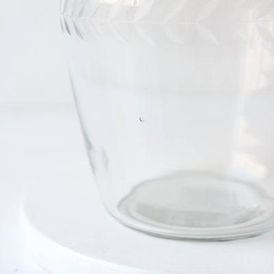 Etched Floral Decanter & Drinking Glass