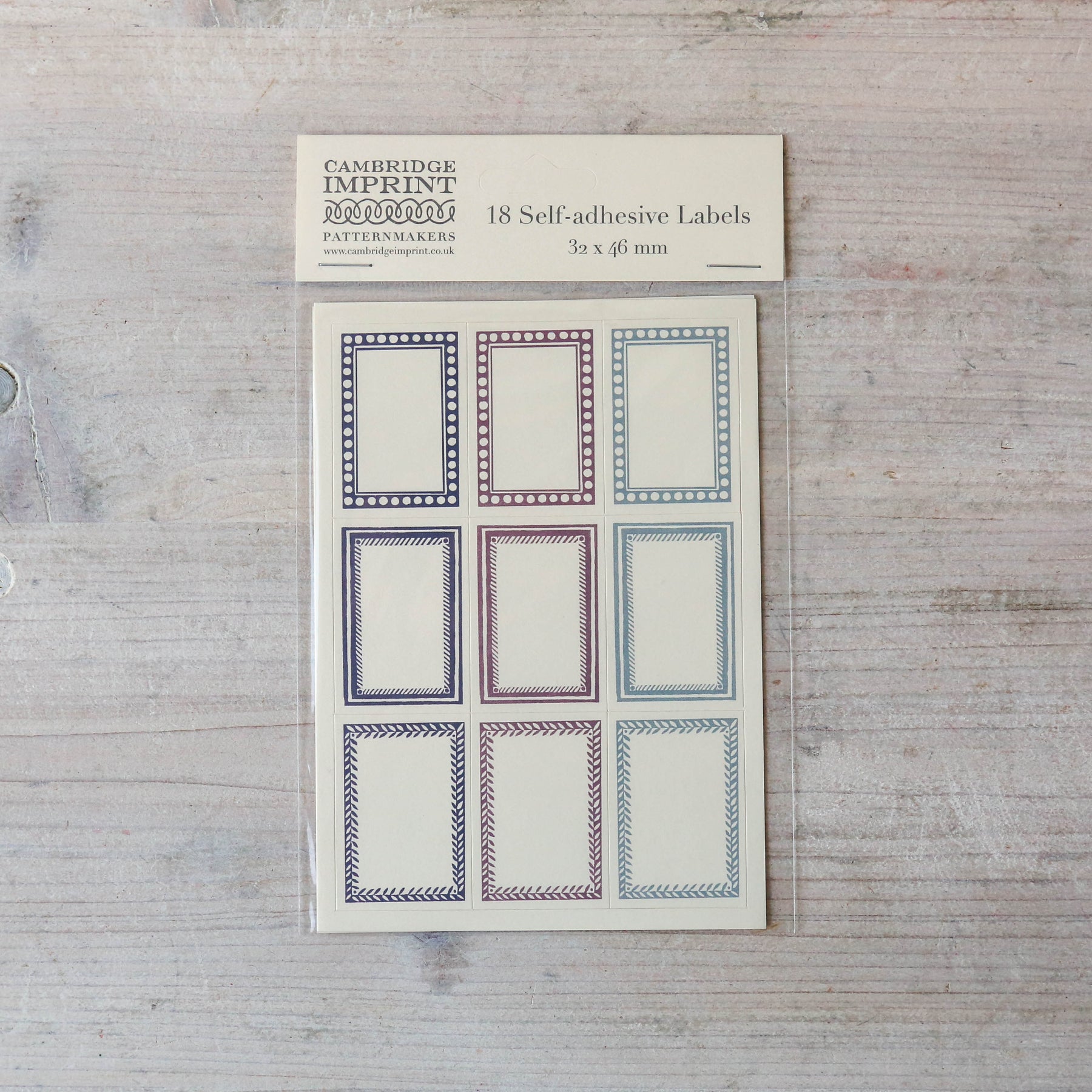 Pack of 18 Tonal Coloured Labels by Cambridge Imprint – Berylune